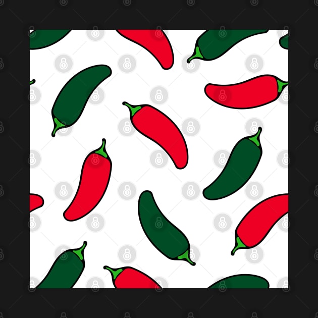 Jalapeno Red and Green Hot Peppers by tandre