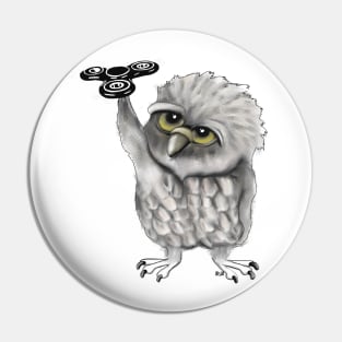 Fidget spinner owl Pin