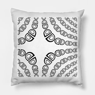 Letter D, the pattern 5 Pillow