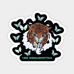 Tiger & Butterfly On Nose Magnet