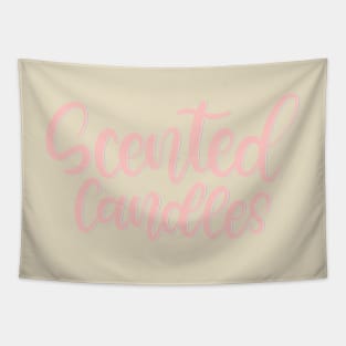 Scented Candles Lettering Design Tapestry