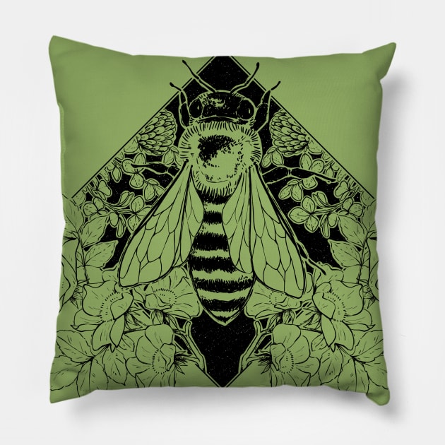 Honeybee Pillow by Fez Inkwright