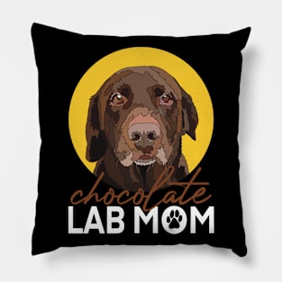 Chocolate Labrador Mom Pillow