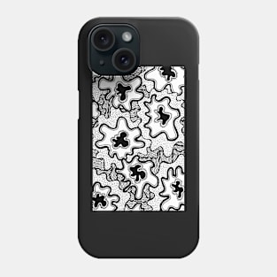 Garden Abstract in Black and White Phone Case