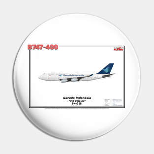 Boeing B747-400 - Garuda Indonesia "Old Colours" (Art Print) Pin