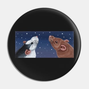 Roan Husky Rat and Silver Fawn Rat Stargazing Pin