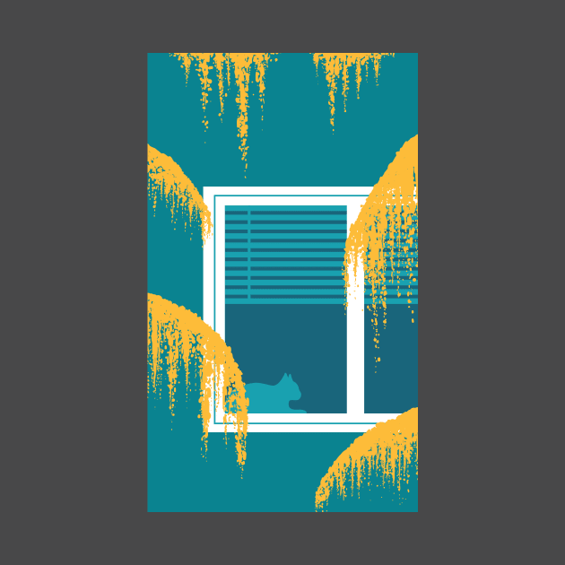 Cat in Window by Nathan Watkins Design