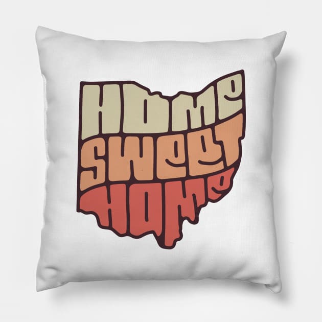 Ohio Home Sweet Home Pillow by theprettyletters