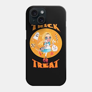 TRICK OR TREAT SPOOKY HALLOWEEN SCARY ALICE Phone Case