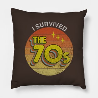 I Survived the 70s (faded) Pillow