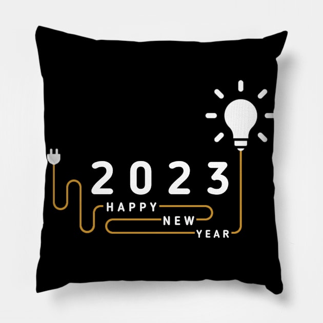 Happy New year 2023 Pillow by SimSang