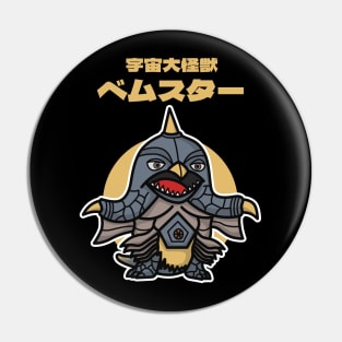 Great Space Kaiju Bemstar Chibi Style Kawaii Pin