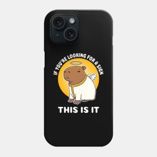 If you're looking for a sign this is it Capybara Angel Cartoon Phone Case