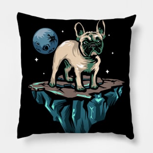 French Bulldogs in space Pillow