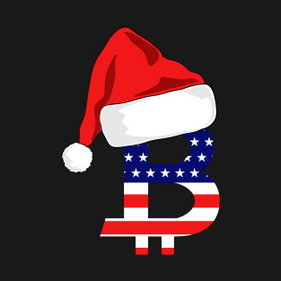 USA Bitcoin Cryptocurrency Christmas T-Shirt