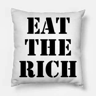 Eat the Rich (black) Pillow