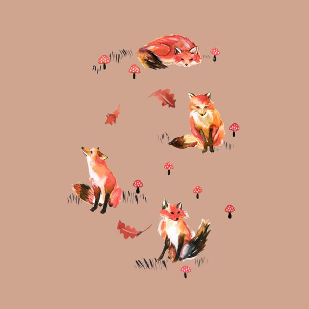 Forest Foxes by ninoladesign