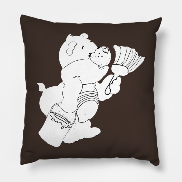 care bear painting Pillow by SDWTSpodcast