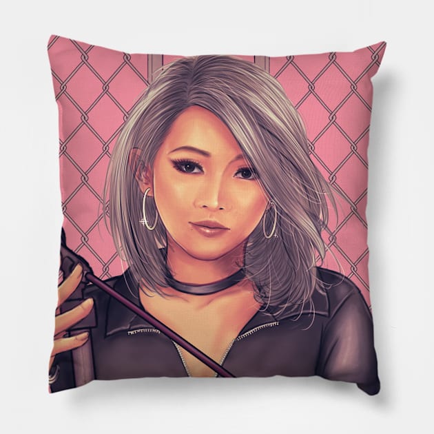 Female Rapper Pillow by kotchiyuuki