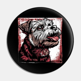 Retro Art Yorkshire Terrier Dog Lover Pin