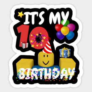 Roblox Birthday Gift Stickers Teepublic Au - roblox characters images birthday centerpiece