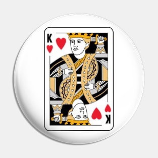 King Of My Heart Playing Card Pin