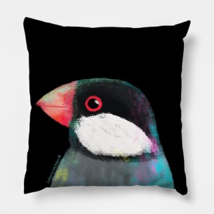 Java Sparrow Bird Pillow