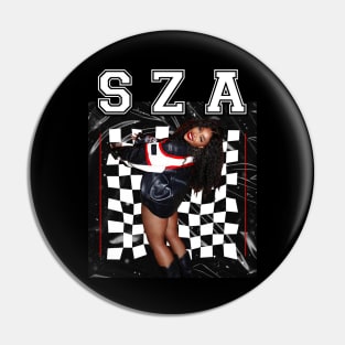 SZA - Vintage - Black/White/Red Pin