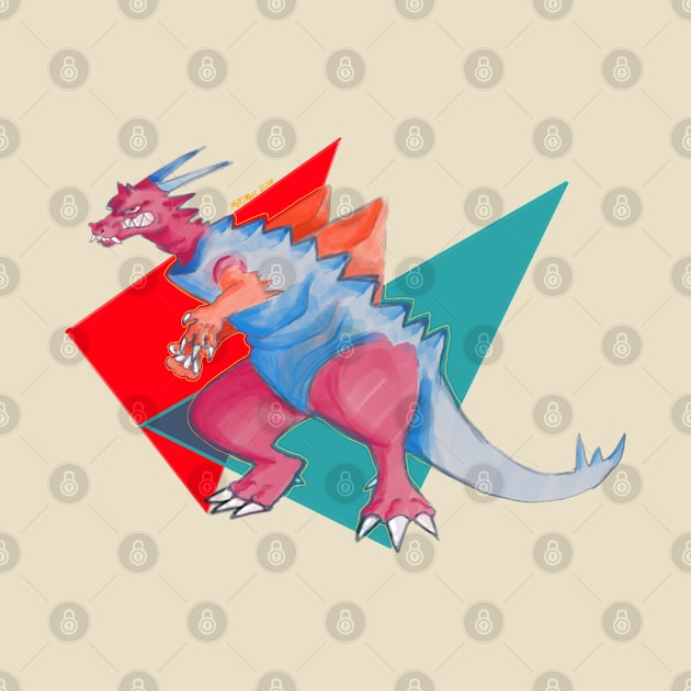 3-D retro dragon by AlligatorCheese market 