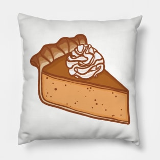 Pumpkin Pie With Cream Digital Illustration Pillow