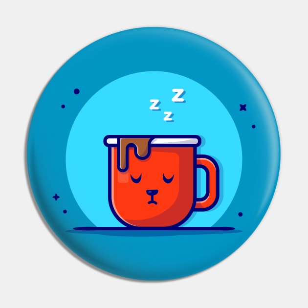 Cute Hot Coffee Sleeping Cartoon Vector Icon Illustration Pin by Catalyst Labs