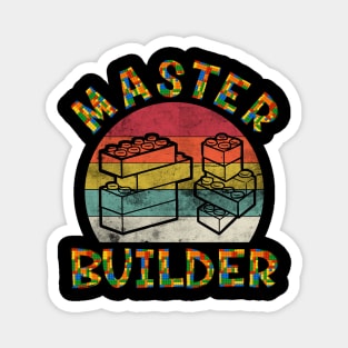 Birthday Master Brick Block Builder Magnet