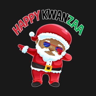 Black Christmas Happy Kwanzaa Merry African Holiday T-Shirt