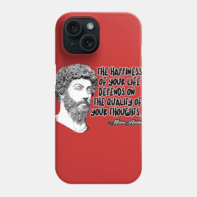 Marcus Aurelius Philosophy Statement Design Phone Case by DankFutura