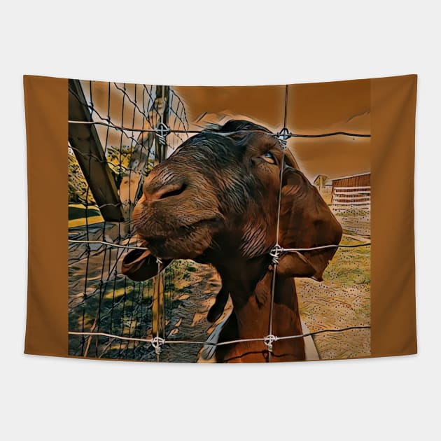 Goat A4 Tapestry by MaryLinH