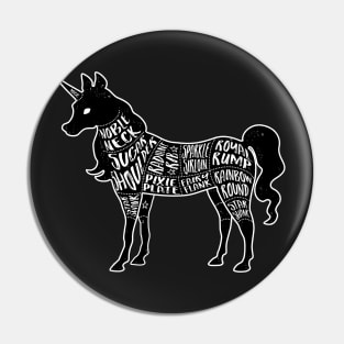 Unicorn - Fantasy Butcher Cuts of Meat - Black Pin