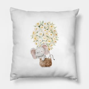 Air balloon Elephant Pillow