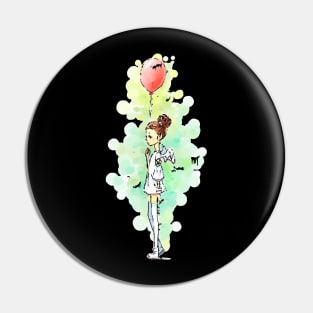 Balloon Girl Pin