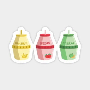 Banana milk strawberry milk melon milk Korea cute drinks set Magnet