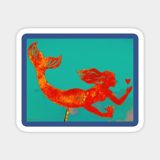 Crimson Mermaid Magnet