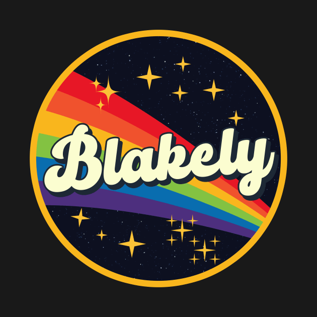 Blakely // Rainbow In Space Vintage Style by LMW Art