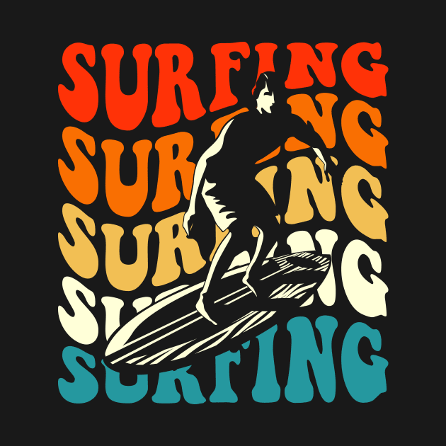 Surfing T Shirt For Women Men by QueenTees