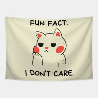 Fun Fact: I don't care Cat Tapestry