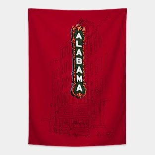 Alabama Theatre Sign Painting Tapestry