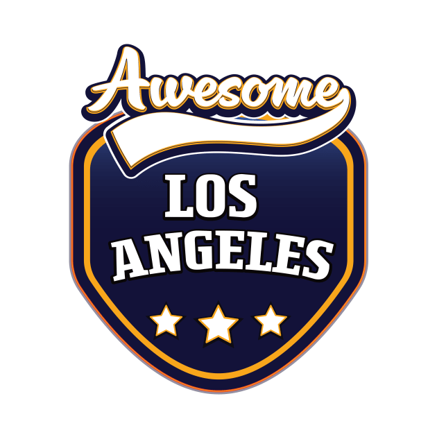 Los Angeles travel logo by nickemporium1