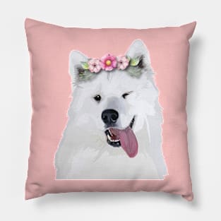 Pretty Samoyed Dog Pillow