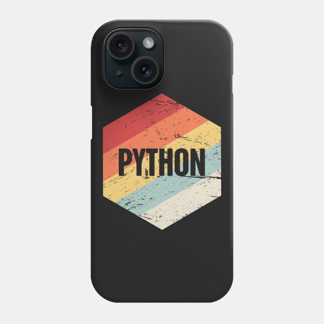 Retro Python Programming Icon Phone Case by MeatMan