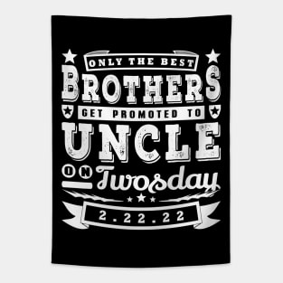 Only The Best Brothers Twosday Funny Typography White Text Tapestry