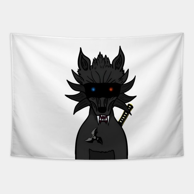 BussyWolves Ninja wolf Tapestry by micho2591