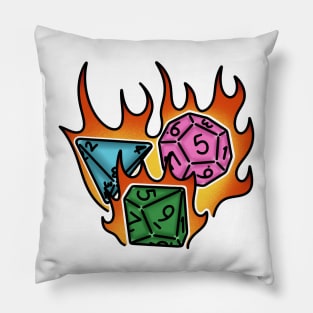 Dice on fire! Pillow